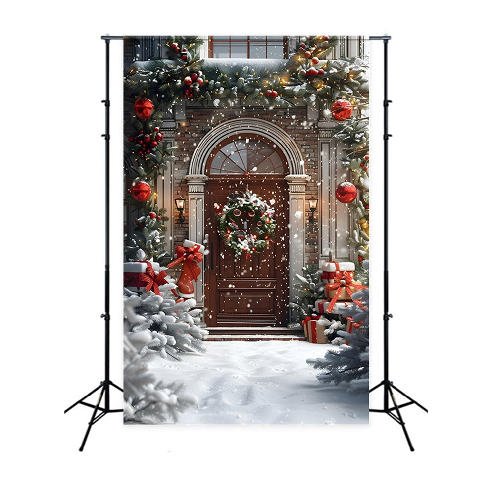 Christmas Festive Home Entrance Gifts Backdrop UK RR8-182