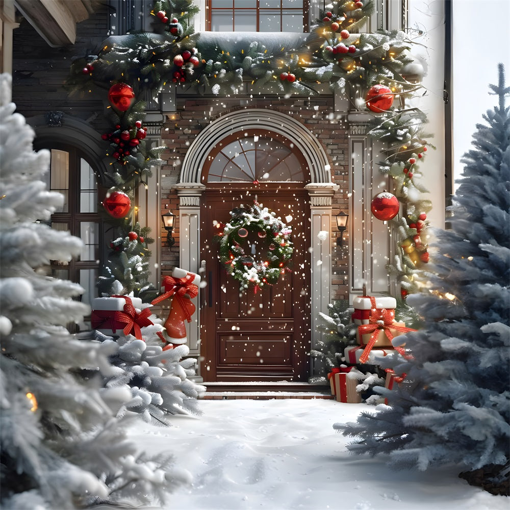 Christmas Festive Home Entrance Gifts Backdrop UK RR8-182