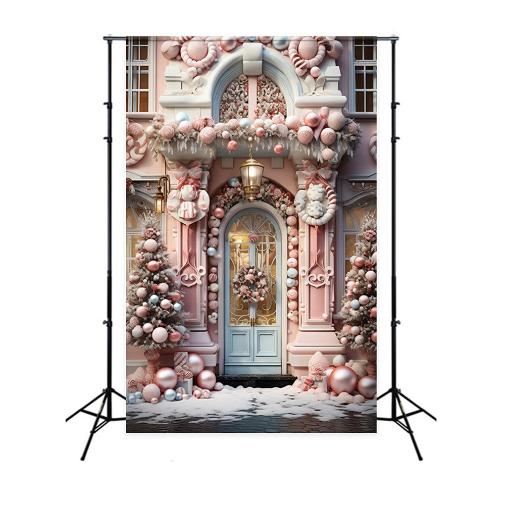 Christmas Whimsical Candyland Doorway Backdrop UK RR8-190