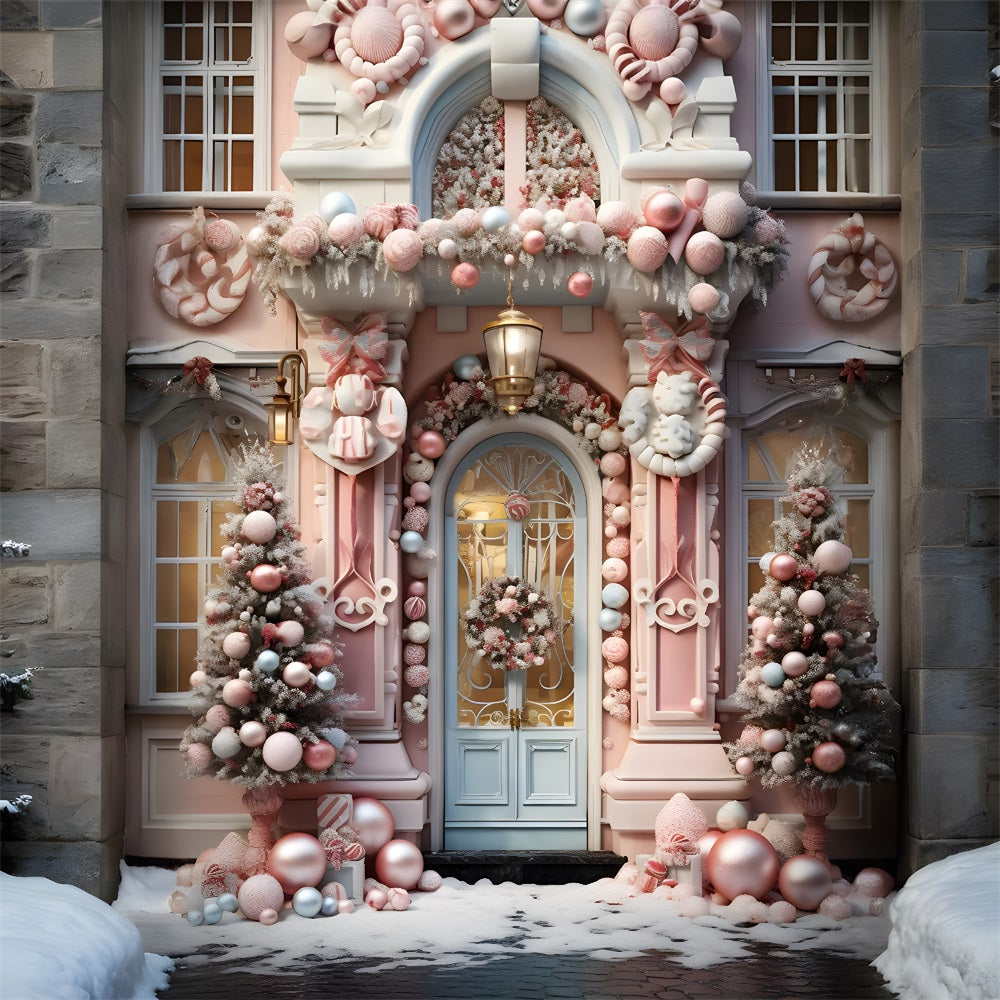 Christmas Whimsical Candyland Doorway Backdrop UK RR8-190