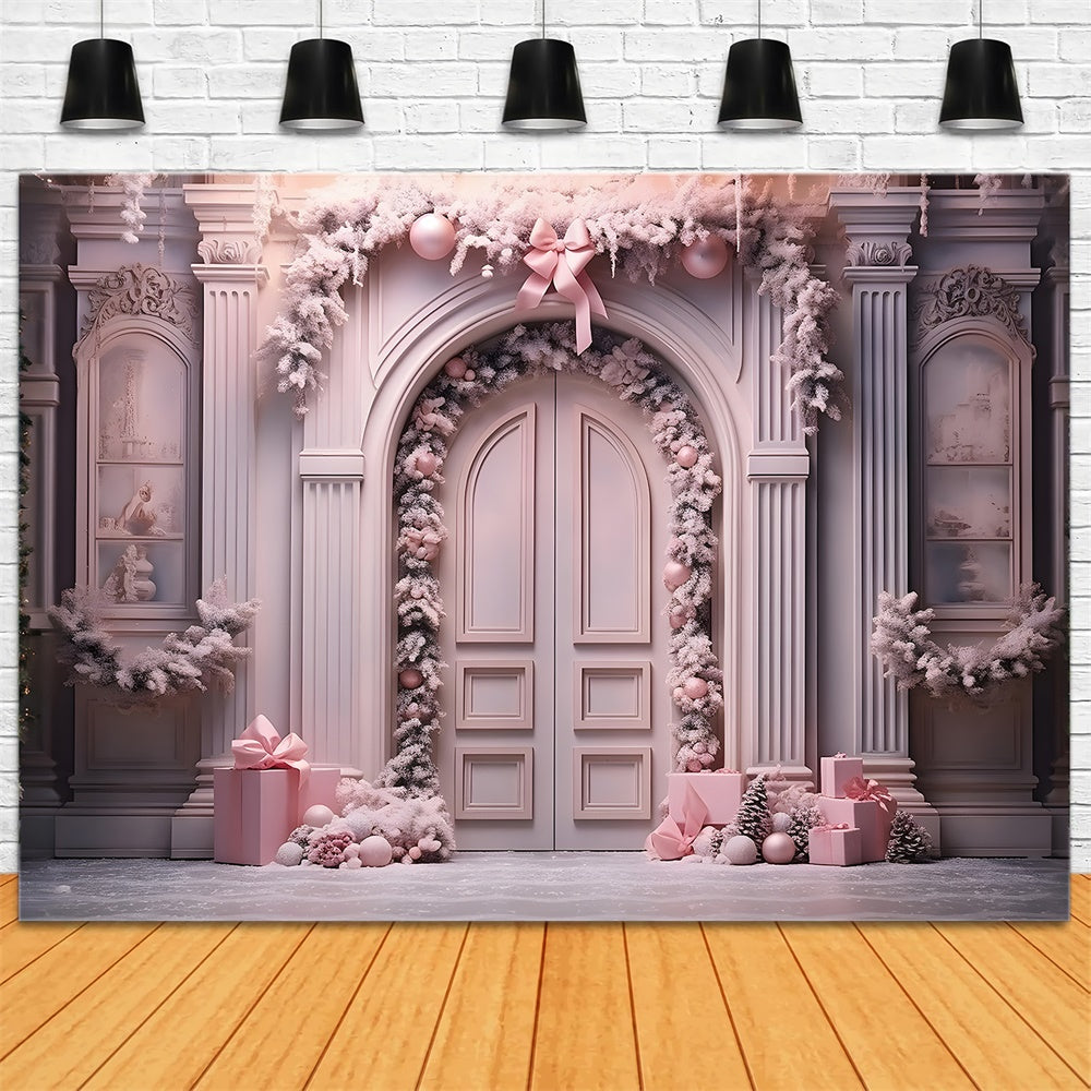 Christmas Elegant Pink Archway Backdrop UK RR8-193