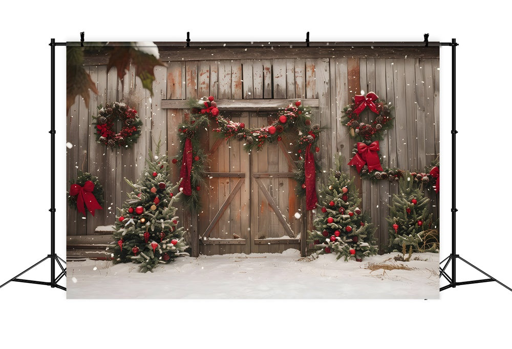 Christmas Cozy White Porch Backdrop UK RR8-201