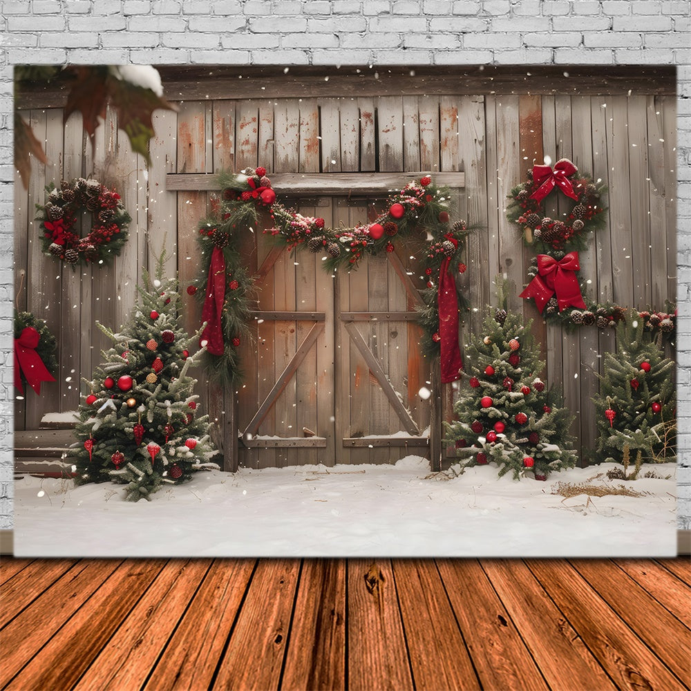 Christmas Cozy White Porch Backdrop UK RR8-201