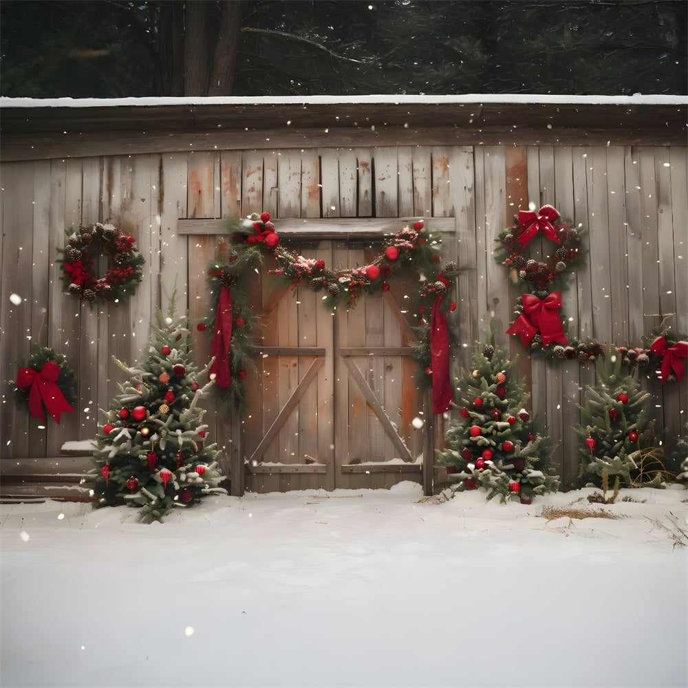 Christmas Cozy White Porch Backdrop UK RR8-201