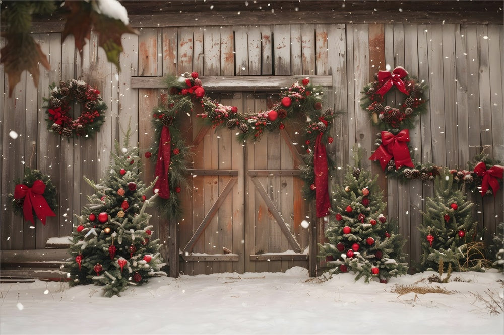 Christmas Cozy White Porch Backdrop UK RR8-201