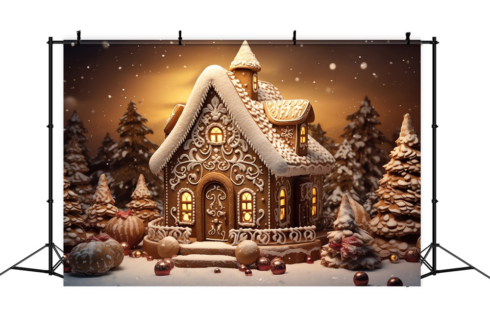 Christmas Enchanted Winter Barn Backdrop UK RR8-207