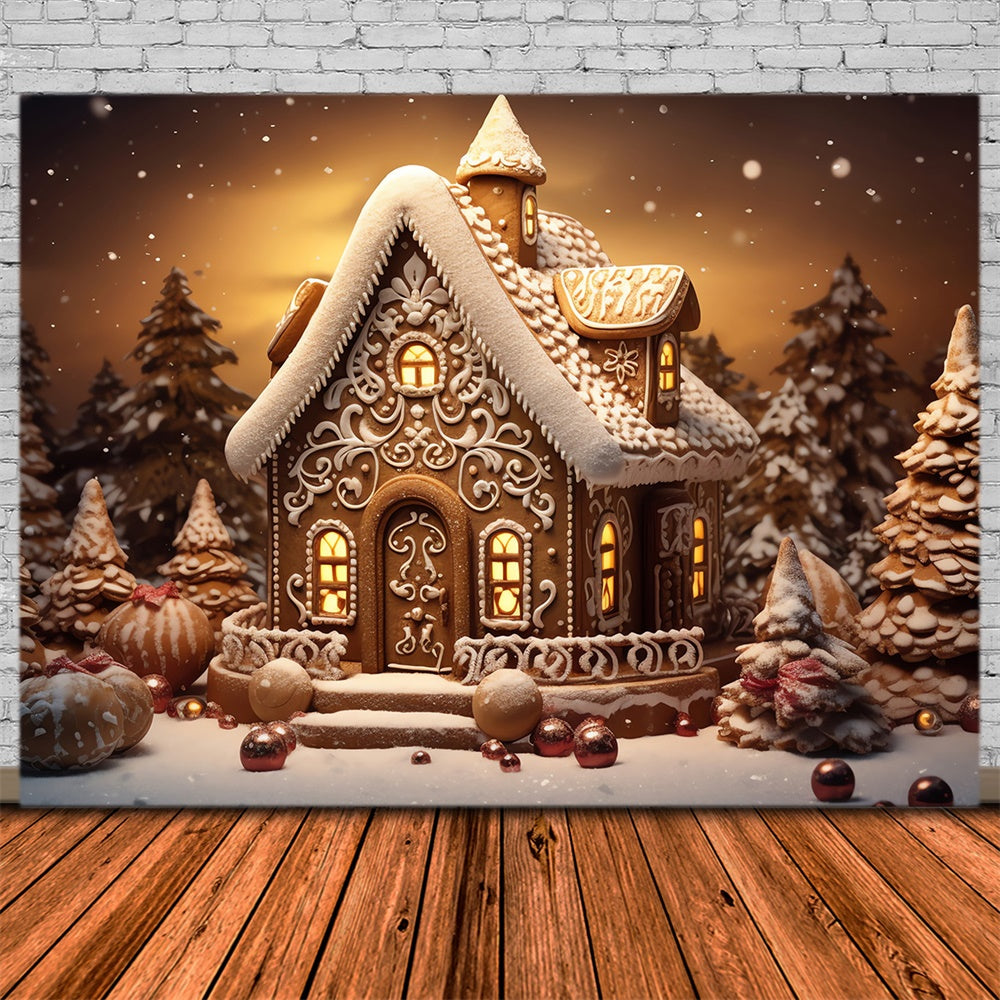 Christmas Enchanted Winter Barn Backdrop UK RR8-207