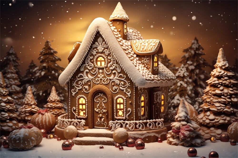 Christmas Enchanted Winter Barn Backdrop UK RR8-207