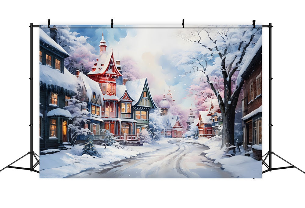 Christmas Gingerbread House Wonderland Backdrop UK RR8-209