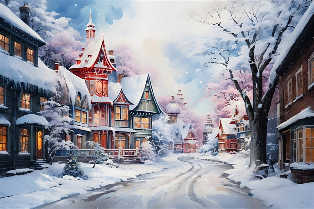 Christmas Gingerbread House Wonderland Backdrop UK RR8-209