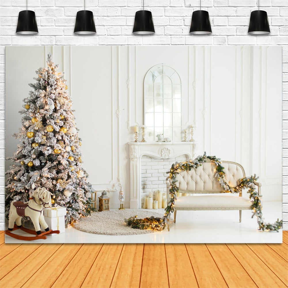 Christmas Simple Living Room Fireplace Backdrop UK RR8-220