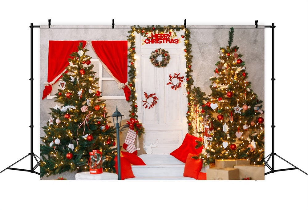 Merry Christmas Ambiance Decorative Backdrop UK RR8-221