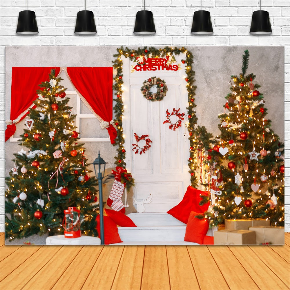 Merry Christmas Ambiance Decorative Backdrop UK RR8-221