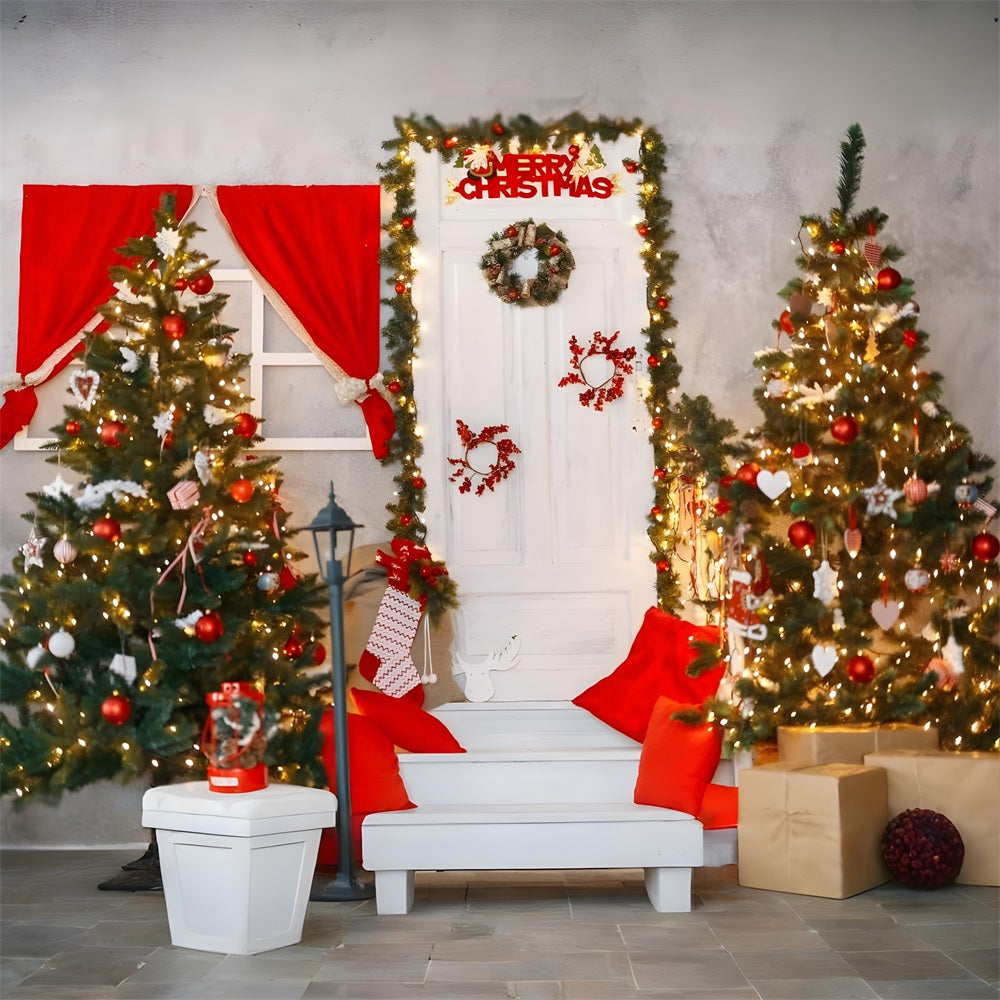 Merry Christmas Ambiance Decorative Backdrop UK RR8-221