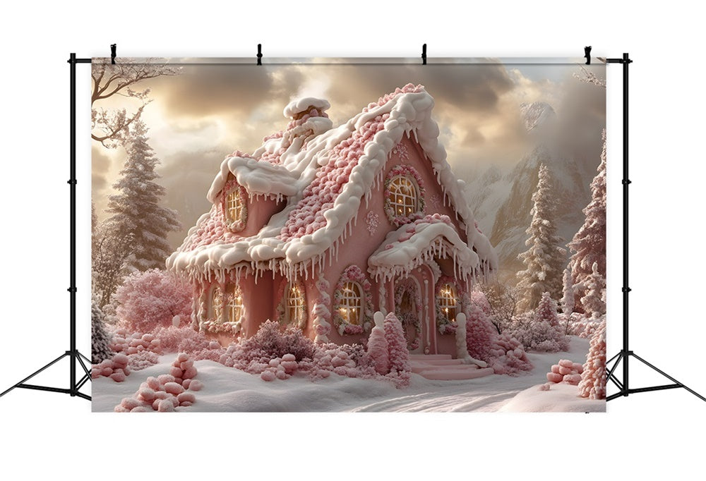 Christmas Gingerbread Cottage Treats Backdrop UK RR8-246