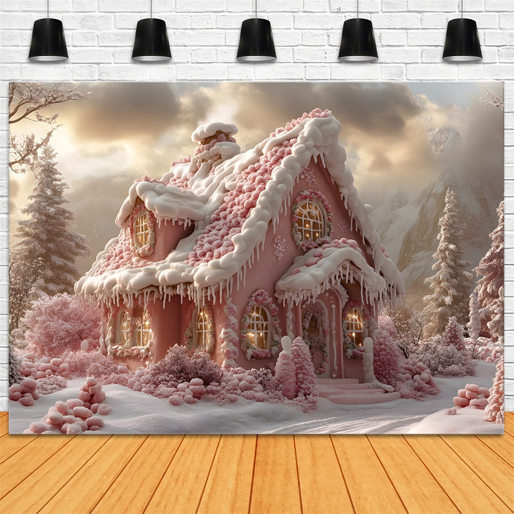 Christmas Gingerbread Cottage Treats Backdrop UK RR8-246