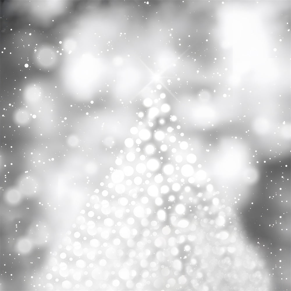 Christmas Gray Snowflake Polka Dot Backdrop RR8-273