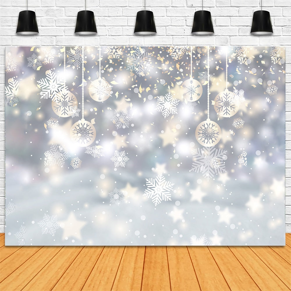 Christmas Snowflake Star Decoration Backdrop RR8-275