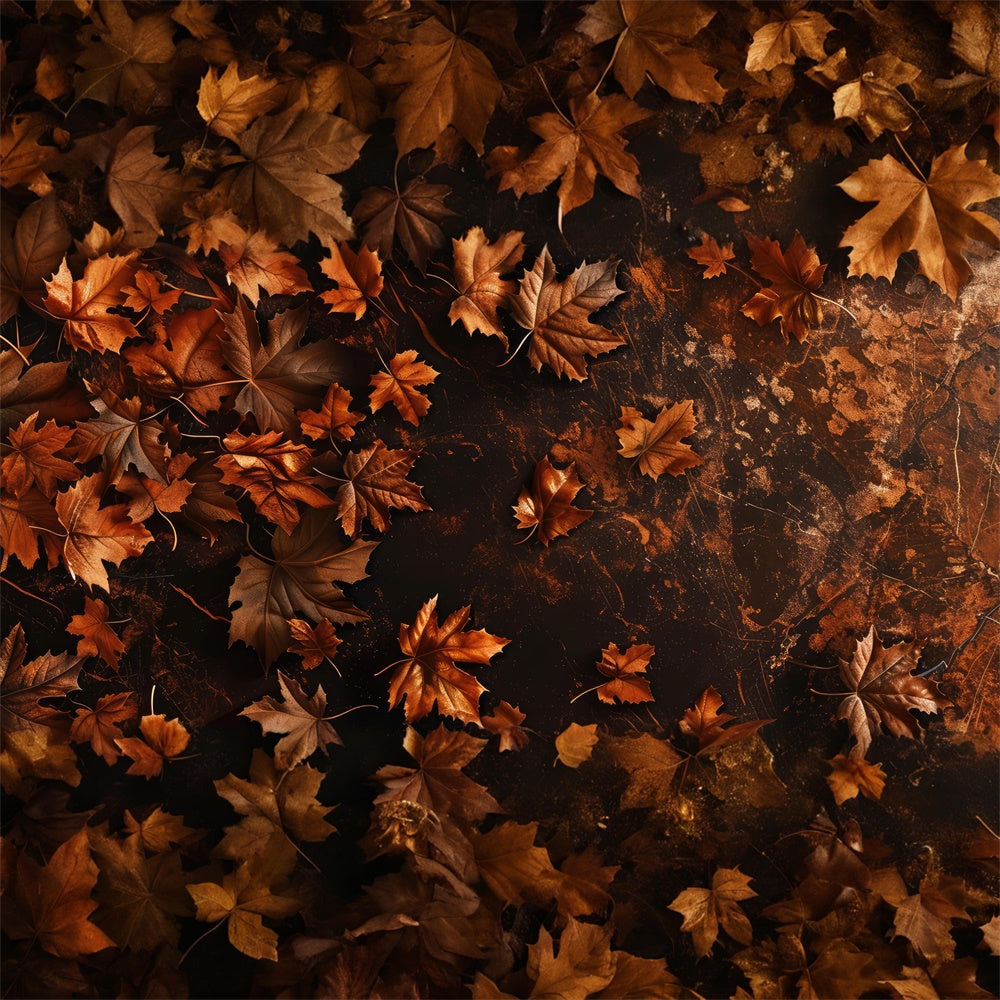 Rustic Ground Scattered Leaves Floor Backdrop UK RR8-285