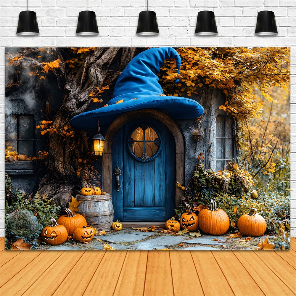 Witch House Autumn Pumpkins Backdrop UK RR8-307