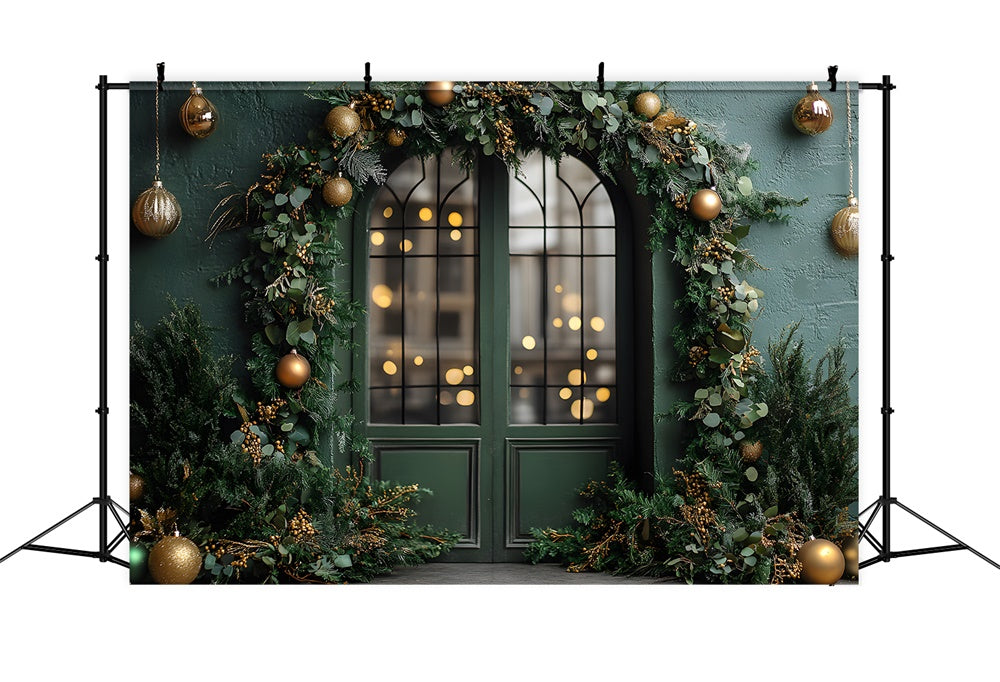 Christmas Balls Garland Decor Door Backdrop UK RR8-346