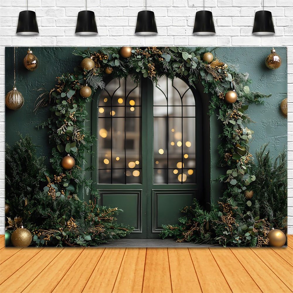 Christmas Balls Garland Decor Door Backdrop UK RR8-346