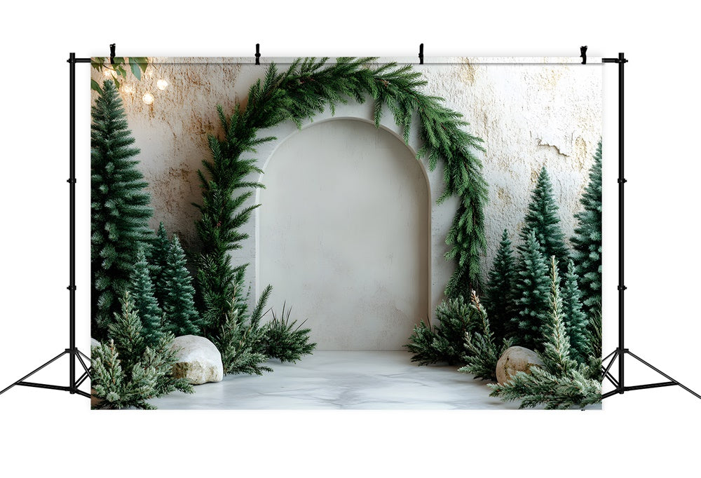 Christmas Tree Arch Photography Backdrop UK RR8-347