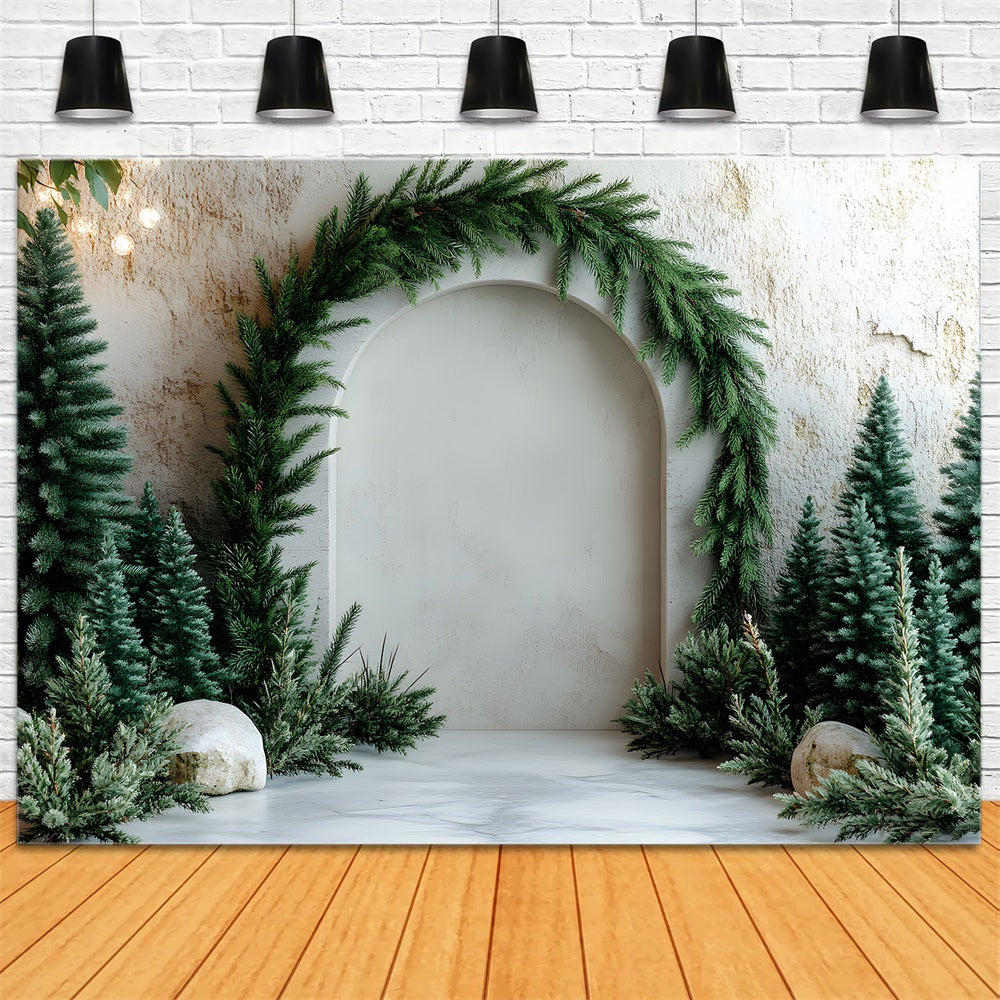 Christmas Tree Arch Photography Backdrop UK RR8-347