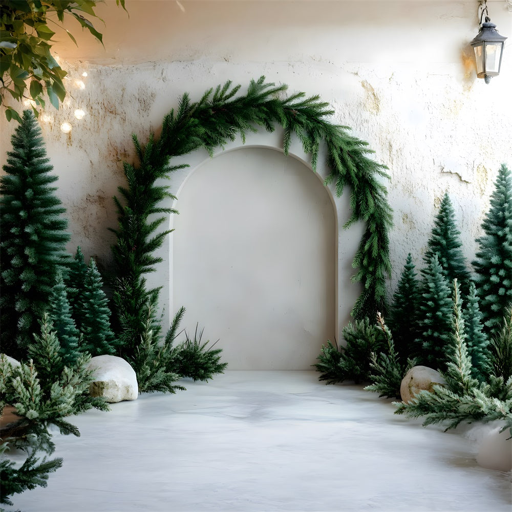 Christmas Tree Arch Photography Backdrop UK RR8-347