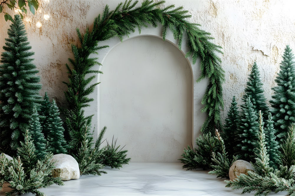 Christmas Tree Arch Photography Backdrop UK RR8-347