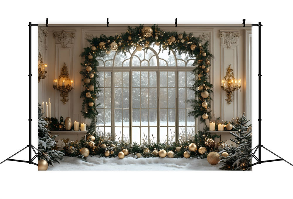 Christmas Balls Garland Window Backdrop UK RR8-35