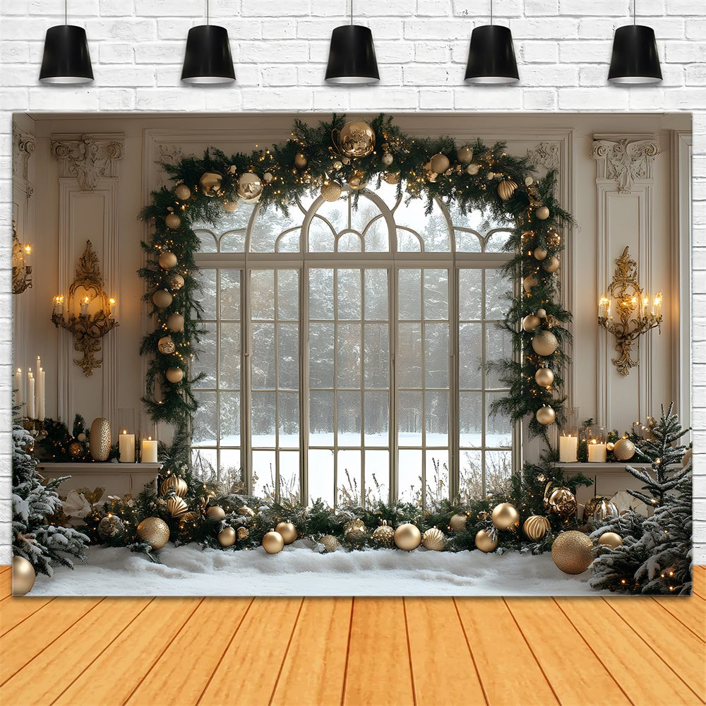 Christmas Balls Garland Window Backdrop UK RR8-35