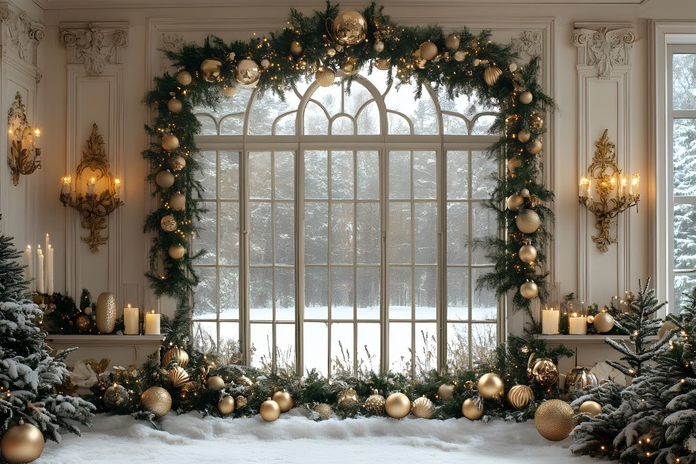 Christmas Balls Garland Window Backdrop UK RR8-35