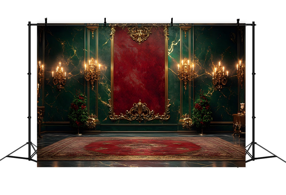 Elegant Christmas Wall Photography Backdrop UK RR8-351