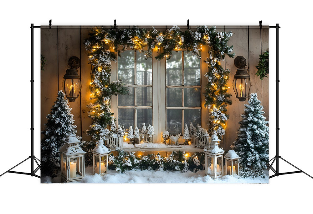 Christmas Lights Garland Window Backdrop UK RR8-41