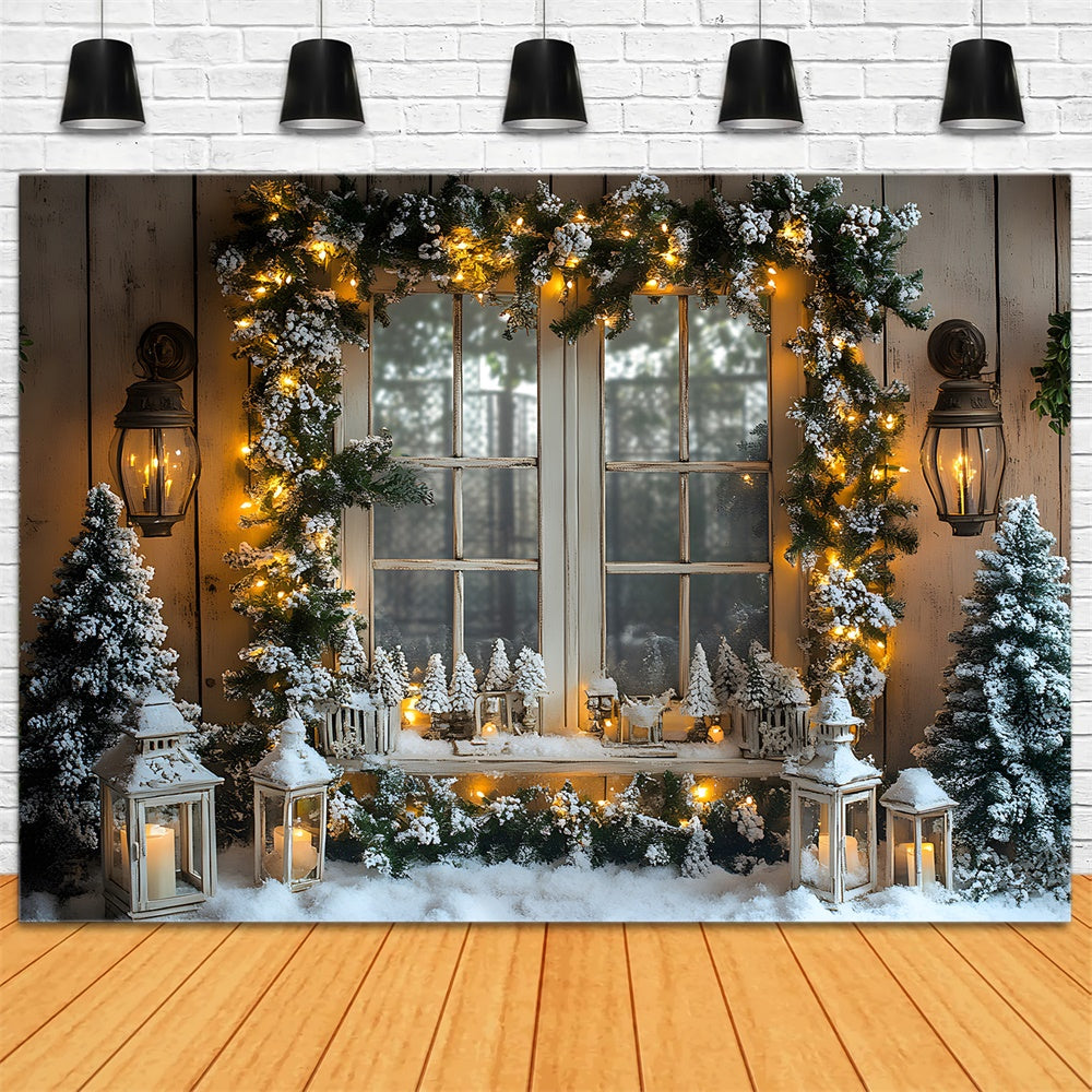 Christmas Lights Garland Window Backdrop UK RR8-41