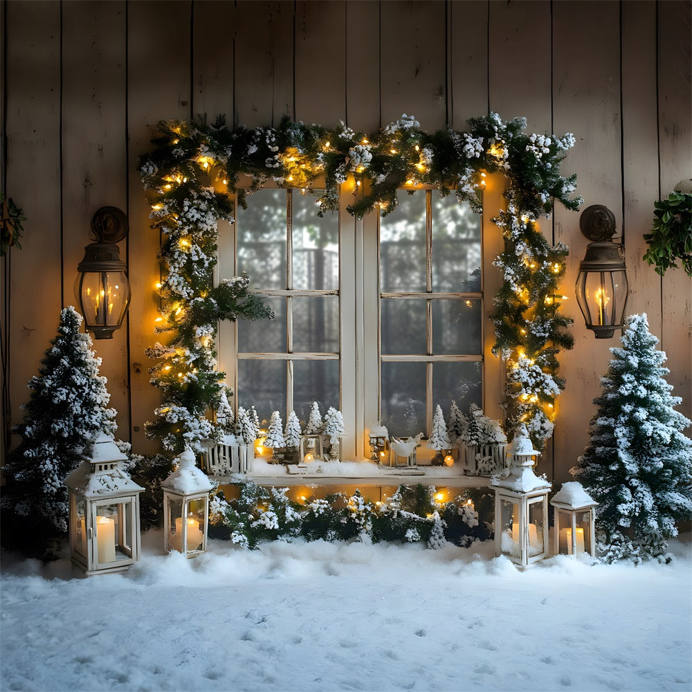 Christmas Lights Garland Window Backdrop UK RR8-41