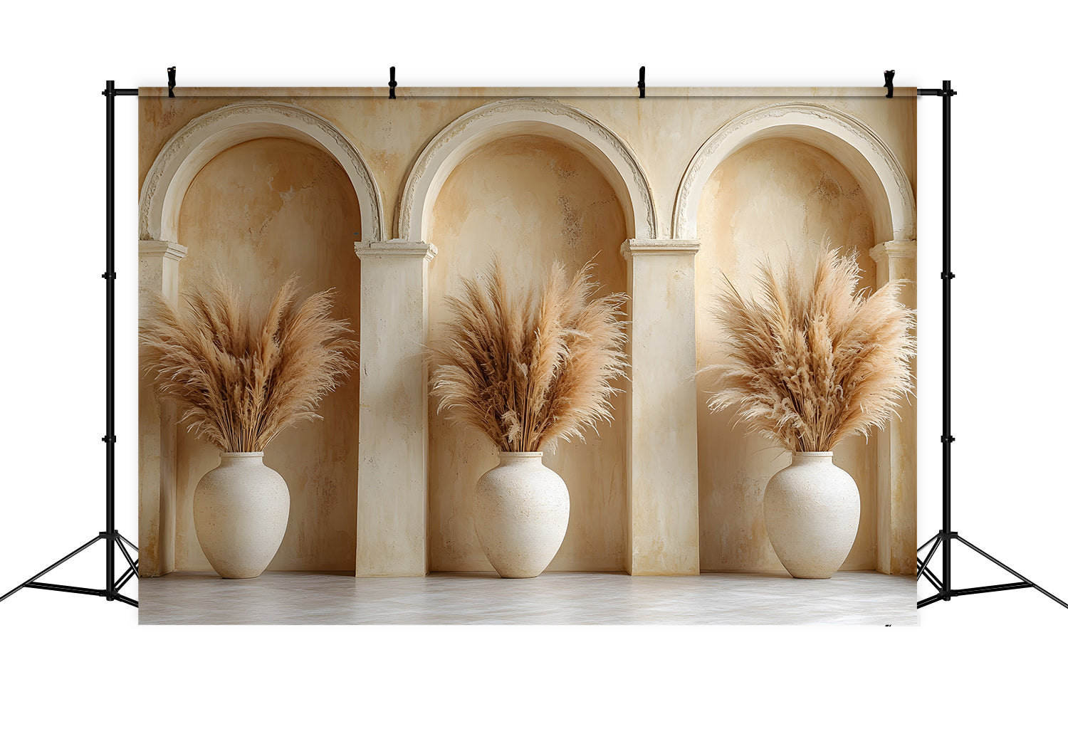 Elegant Pampas Arched Vase Boho Backdrop UK RR8-417