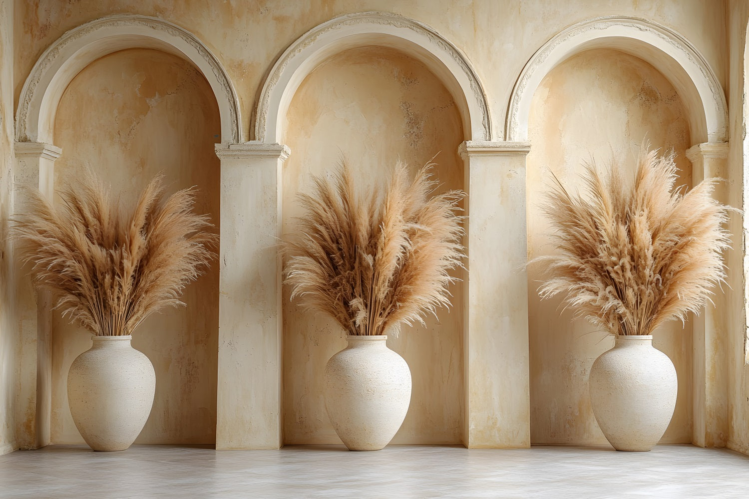 Elegant Pampas Arched Vase Boho Backdrop UK RR8-417