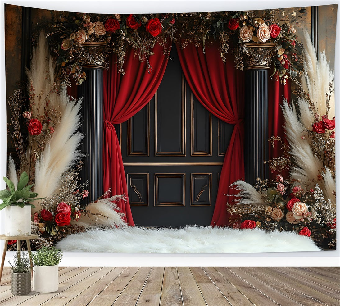 Opulent Floral Boho Archway Backdrop UK RR8-424