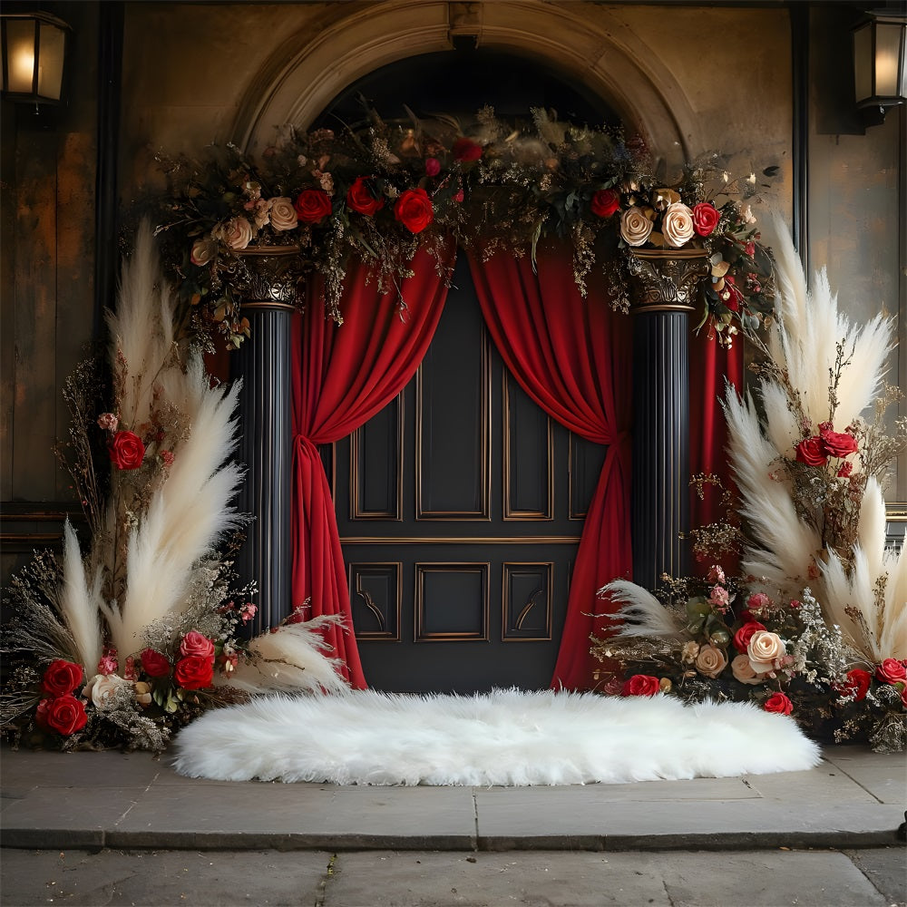 Opulent Floral Boho Archway Backdrop UK RR8-424