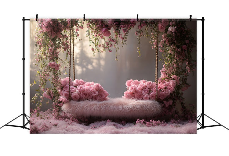 Pink Rose Swing Bohemian Backdrop UK RR8-430