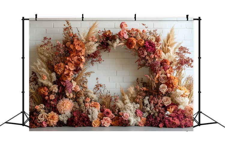 Bohemian Autumn Wreath Backdrop UK RR8-431