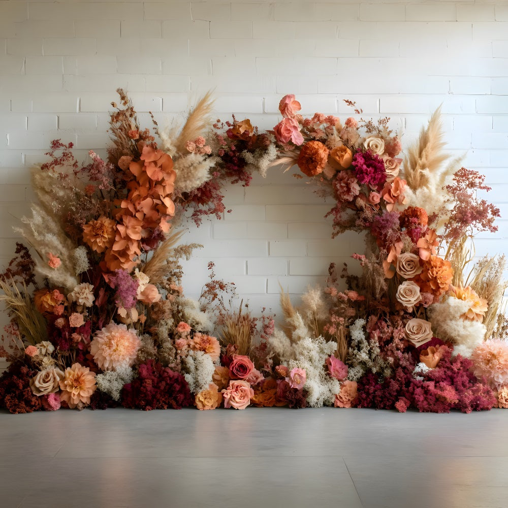 Bohemian Autumn Wreath Backdrop UK RR8-431