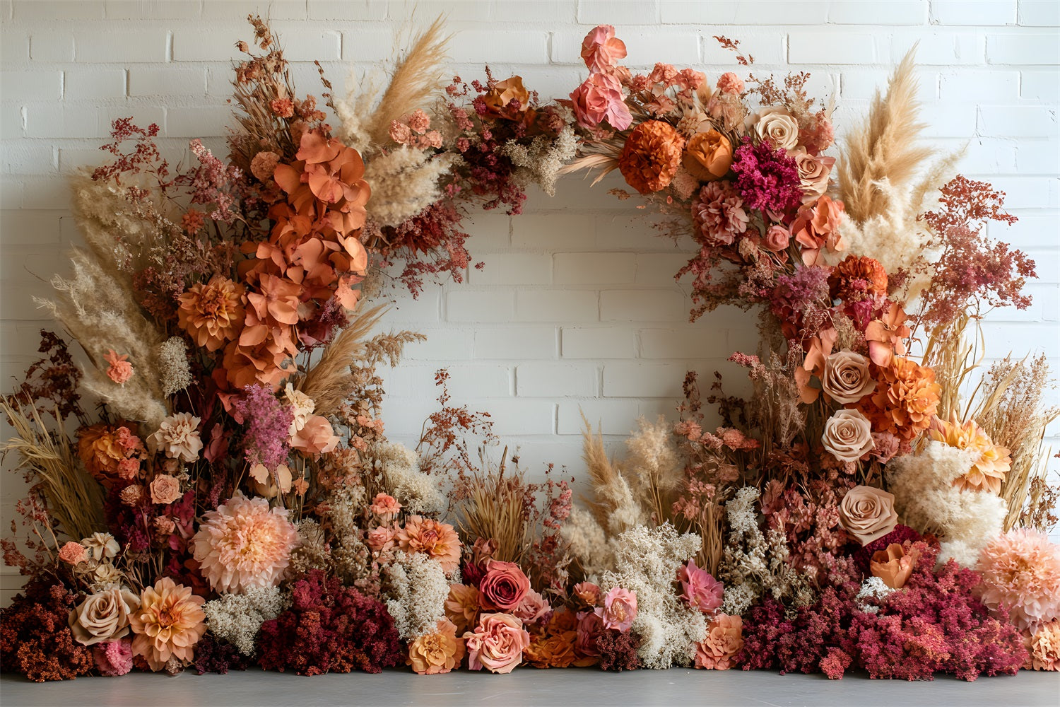 Bohemian Autumn Wreath Backdrop UK RR8-431