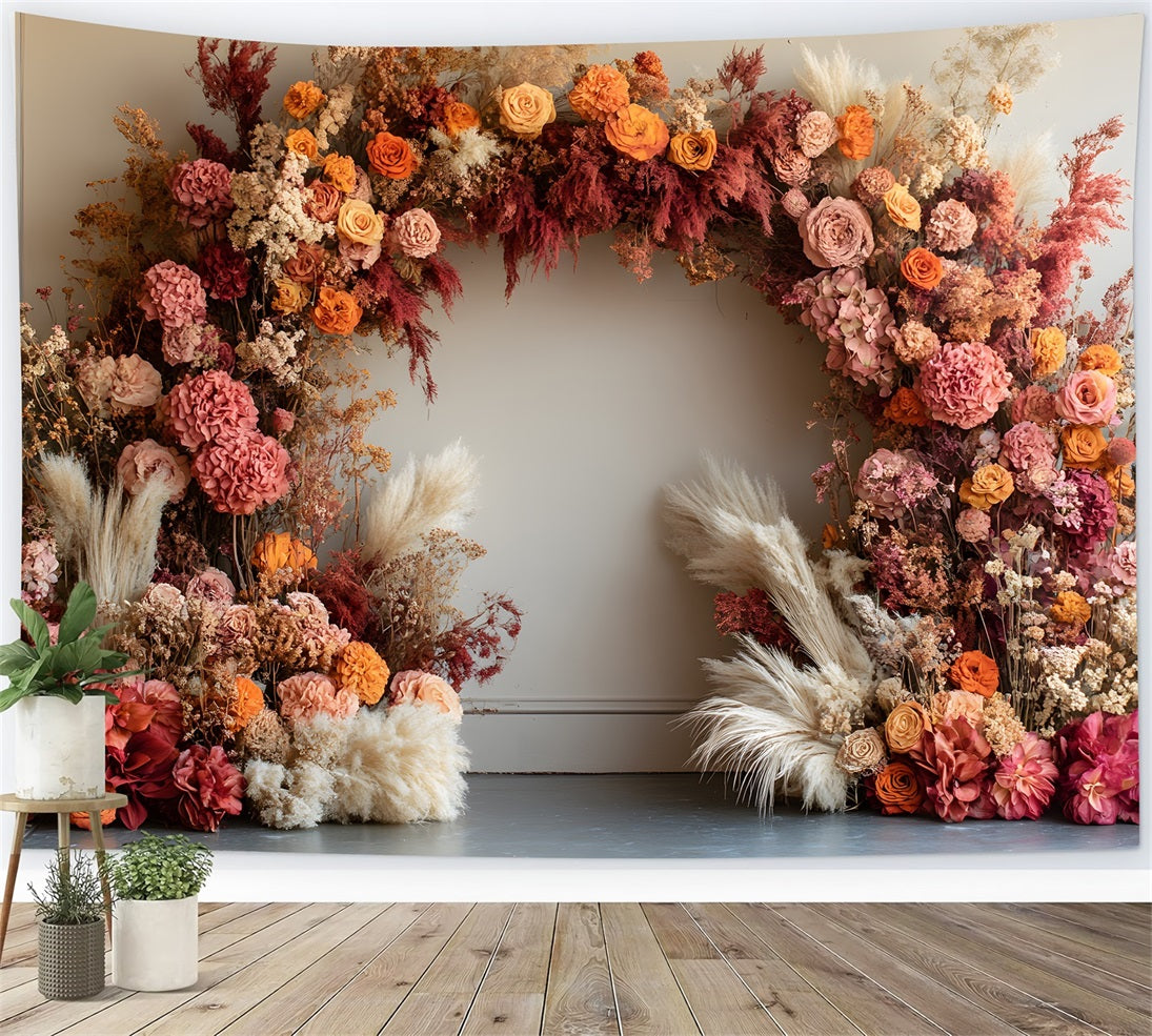 Bohemian Warm Tones Arch Backdrop UK RR8-432