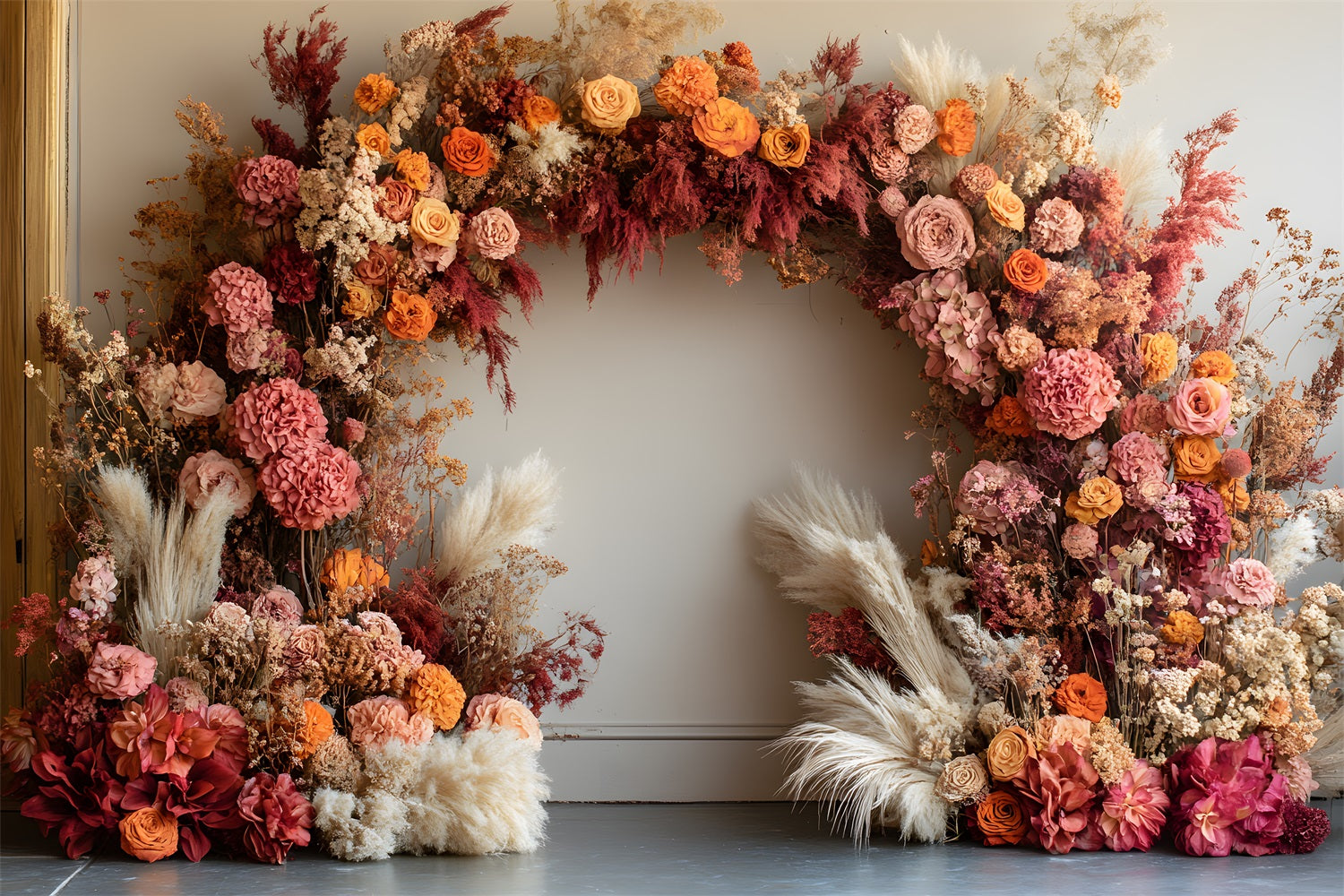 Bohemian Warm Tones Arch Backdrop UK RR8-432