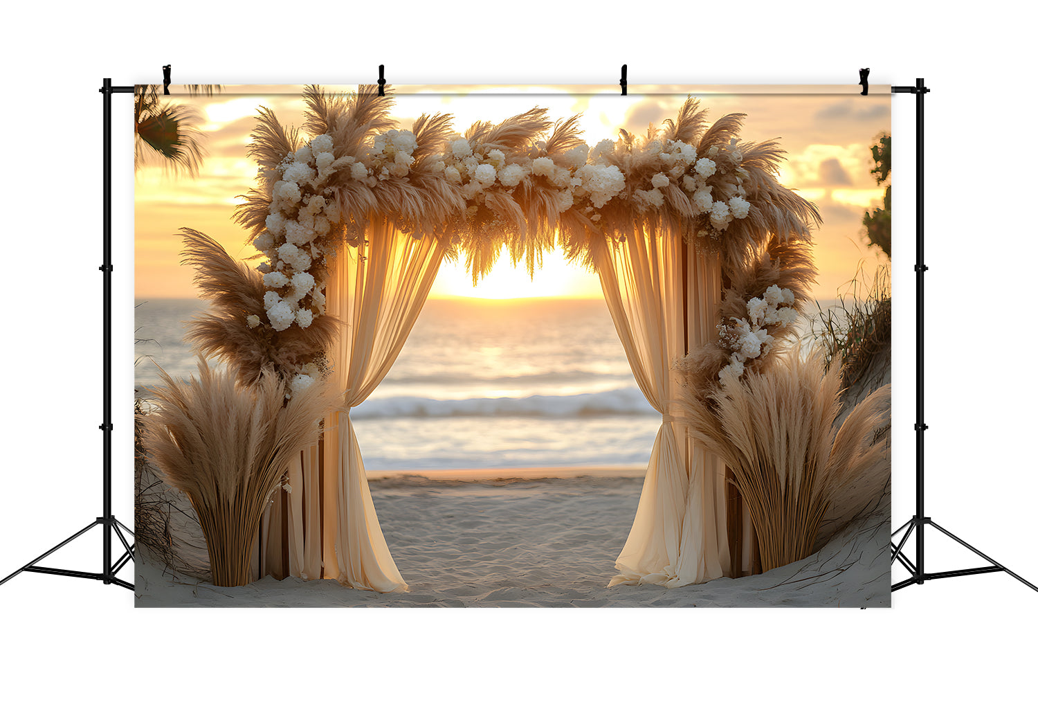 Beach Wedding Arch Bohemian Backdrop UK RR8-434