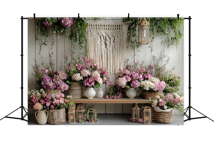 Bohemian Floral Wall Decor Backdrop UK RR8-436