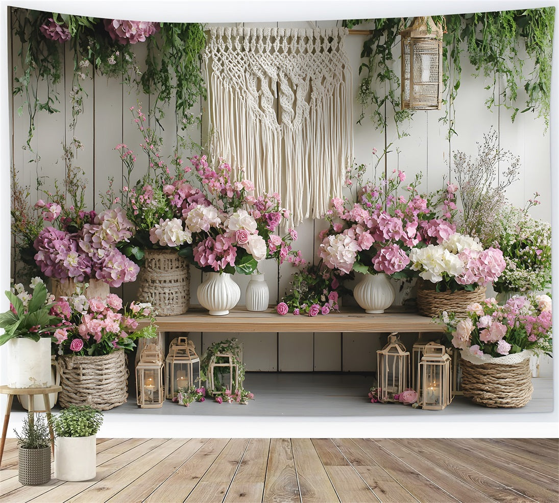 Bohemian Floral Wall Decor Backdrop UK RR8-436